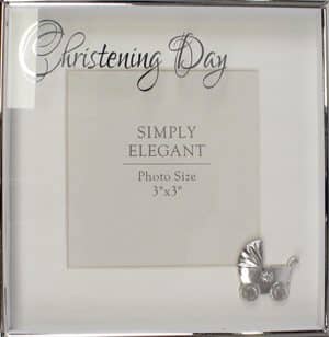 Christening Photo Frame Silver Plated